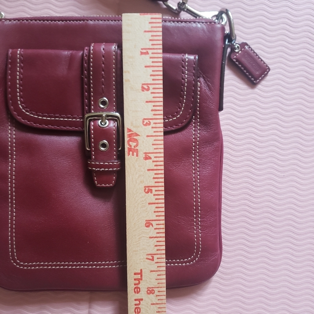 Y2K Vintage Coach Hamilton Swingpack – Burgundy Leather Crossbody - Picture 13 of 13